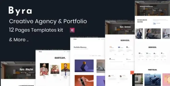 Byra – Creative Agency & Modern Portfolio Elementor Template Kit