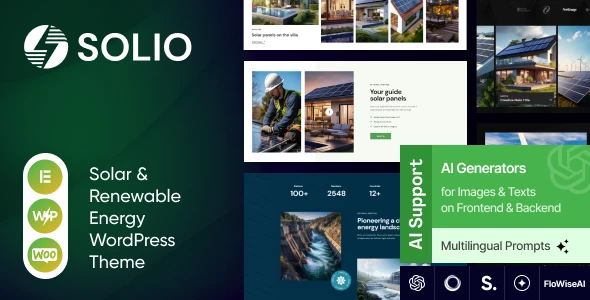 Solio – Solar & Renewable Energy WordPress Theme